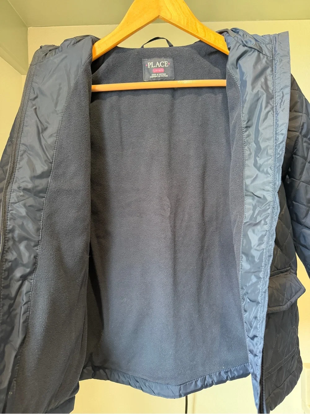 NWOT Children’s Place Place Quilted Puffer Jacket in Navy, size 10/12 Large